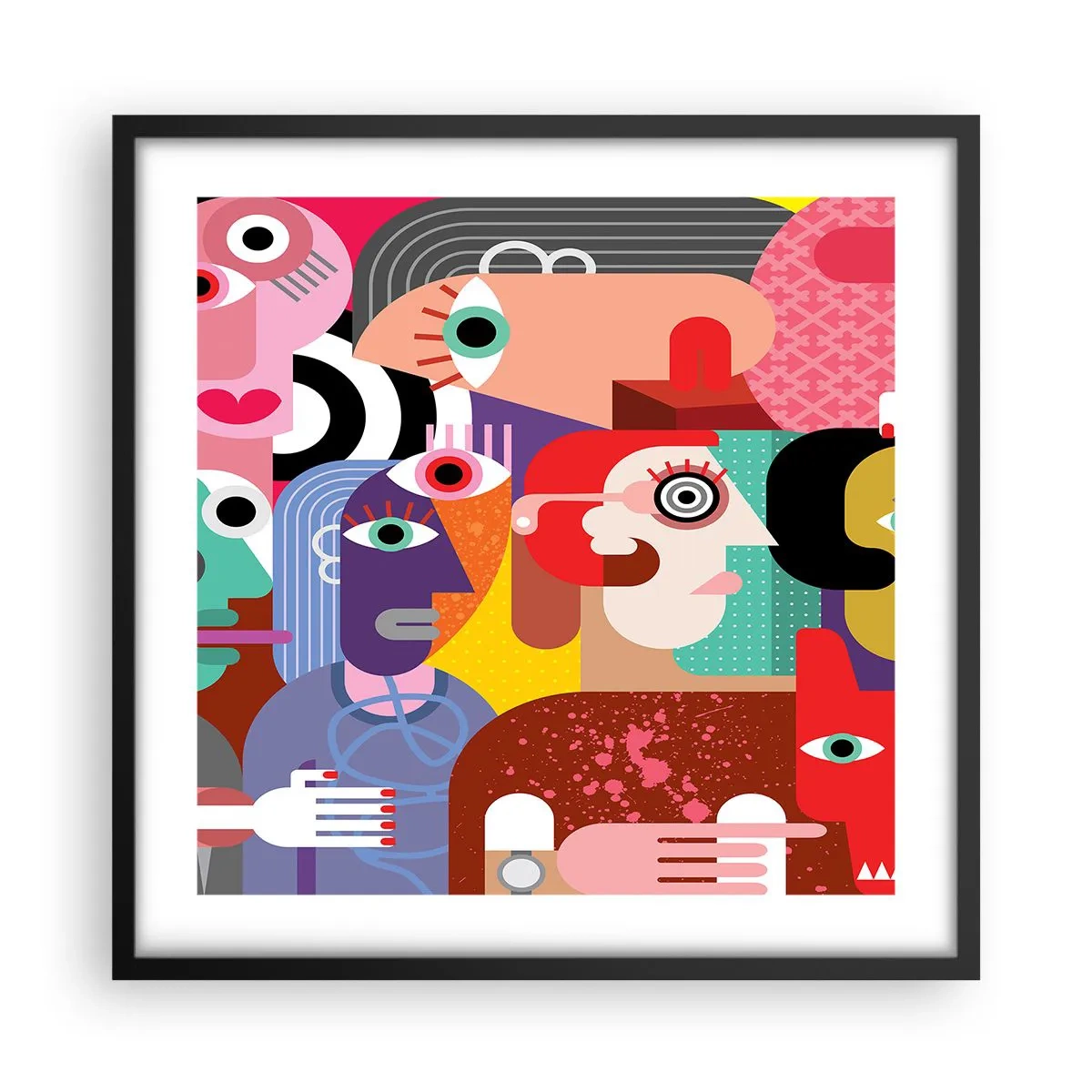 Plakat w czarnej ramie - My od pana Picassa - 50x50 cm