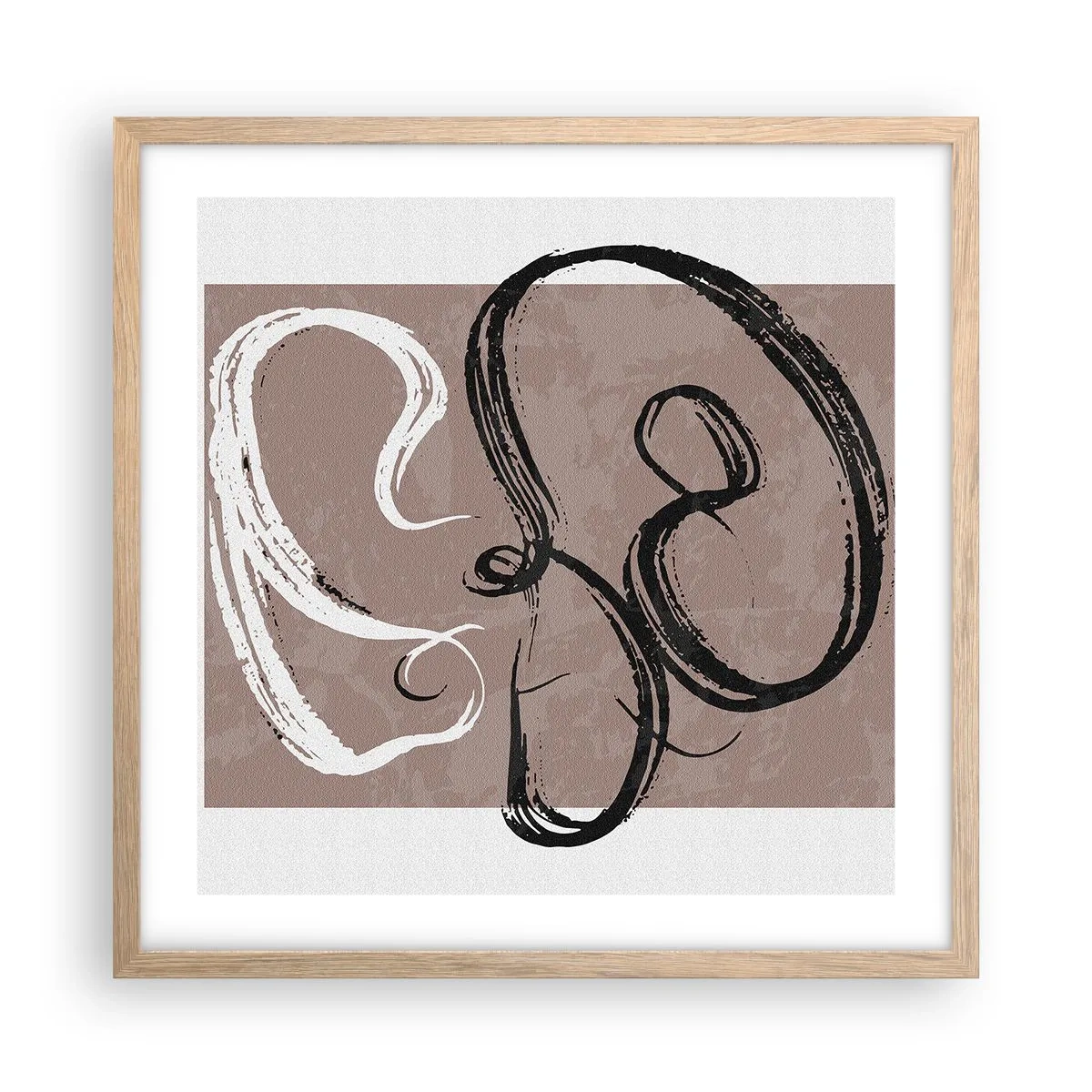 Plakat w ramie jasny dąb - Kompozycja – poszukiwanie pełni - 50x50 cm