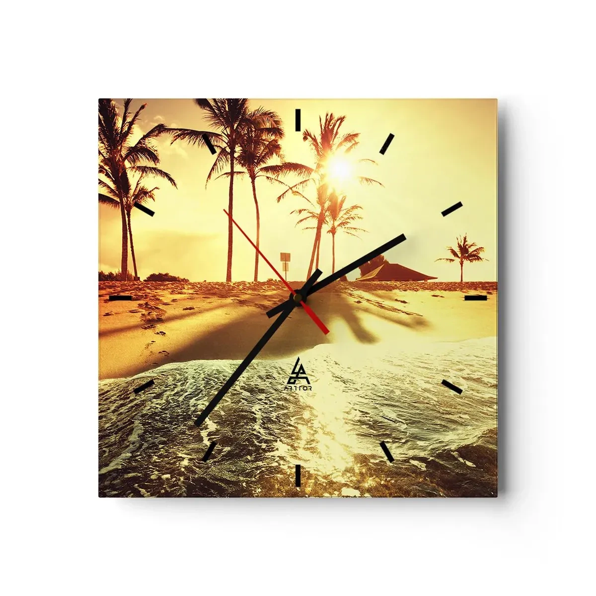 Zegar ścienny - Kalifornijskie popołudnie - 40x40 cm