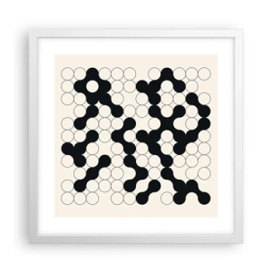 Plakat w białej ramie - Chińska gra – wariacja - 40x40 cm
