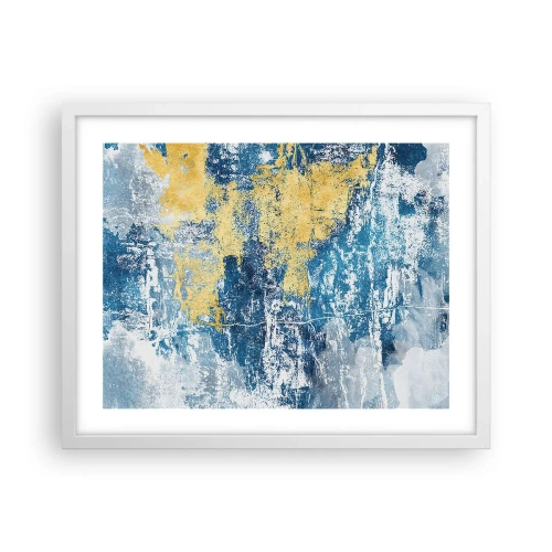 Plakat w białej ramie - Abstrakcja pełna pogody - 50x40 cm