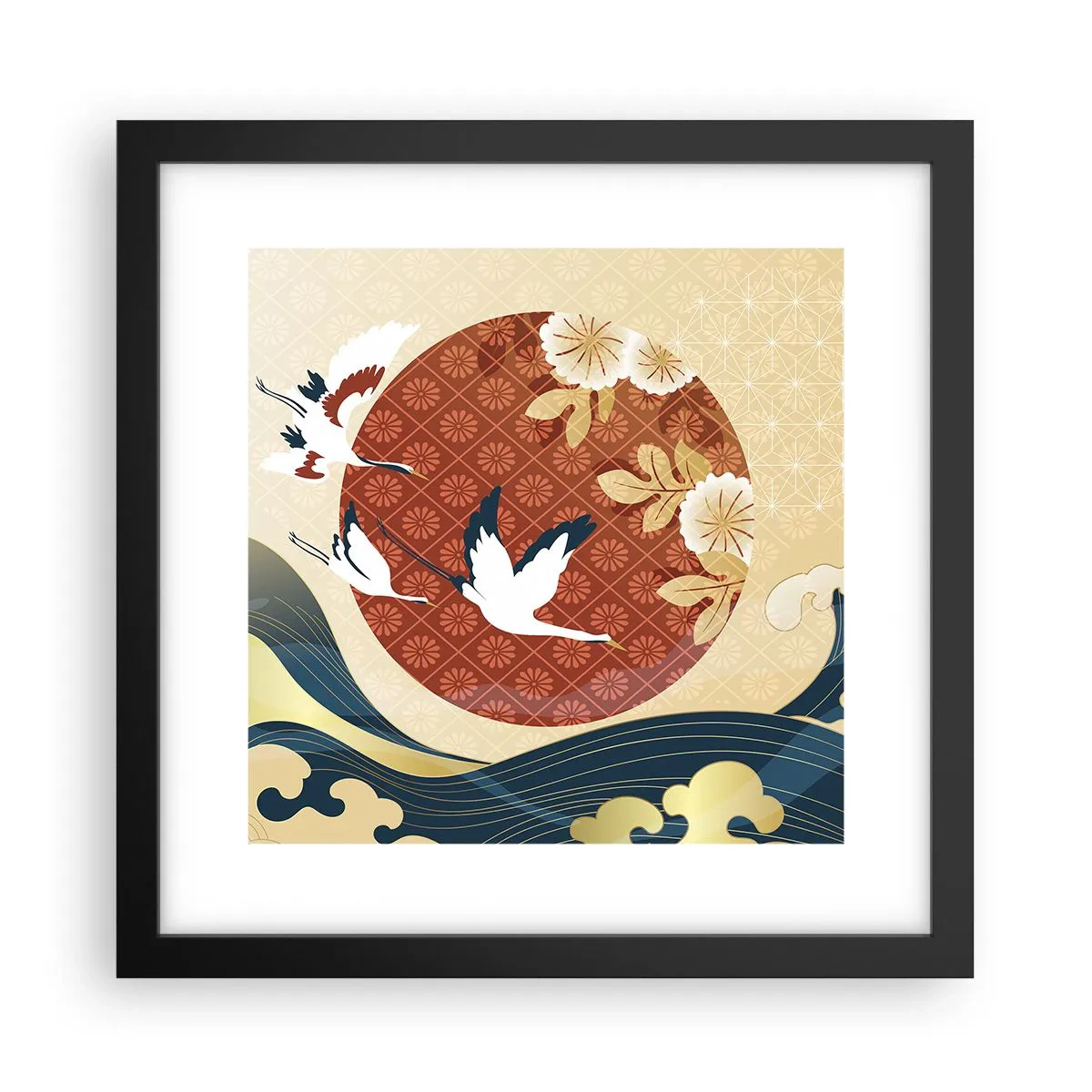 Plakat w czarnej ramie - Japońska baśń - 30x30 cm