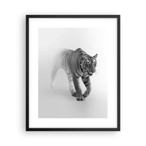 Plakat w czarnej ramie - Przyczajony we mgle - 40x50 cm