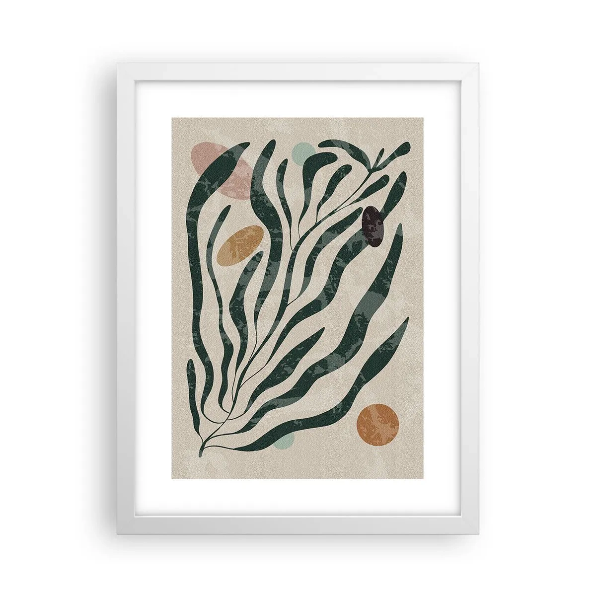 Plakat w białej ramie - Pośród zieleni - 30x40 cm