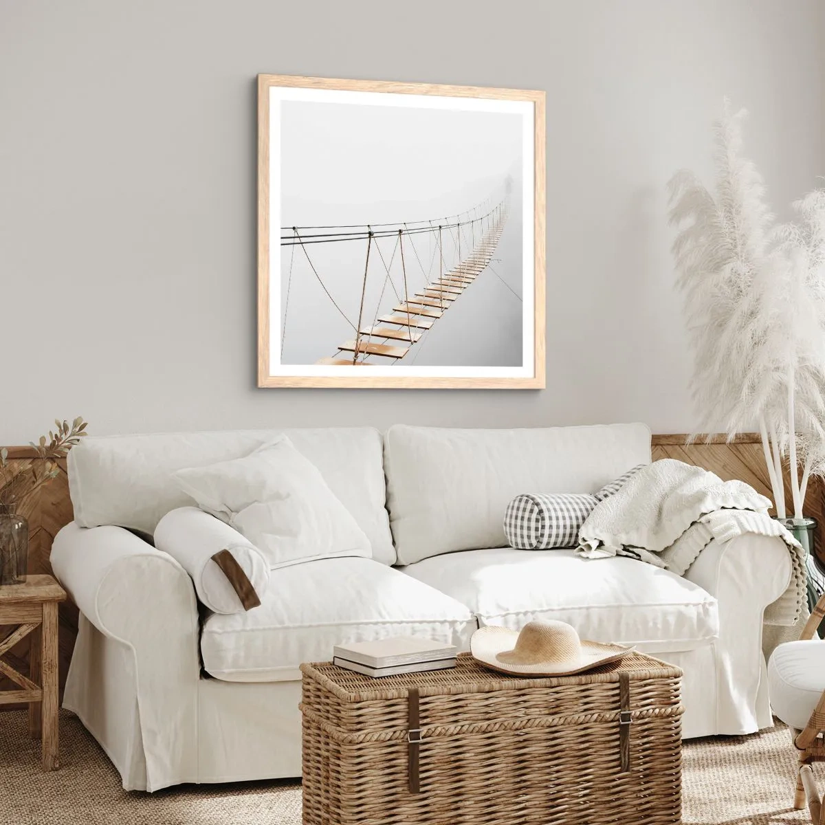 Plakat w ramie jasny dąb - Dokąd cię zaprowadzi? - 30x30 cm