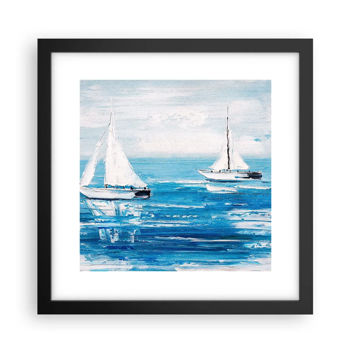 Plakat w czarnej ramie - Z przyjacielem u boku - 30x30 cm