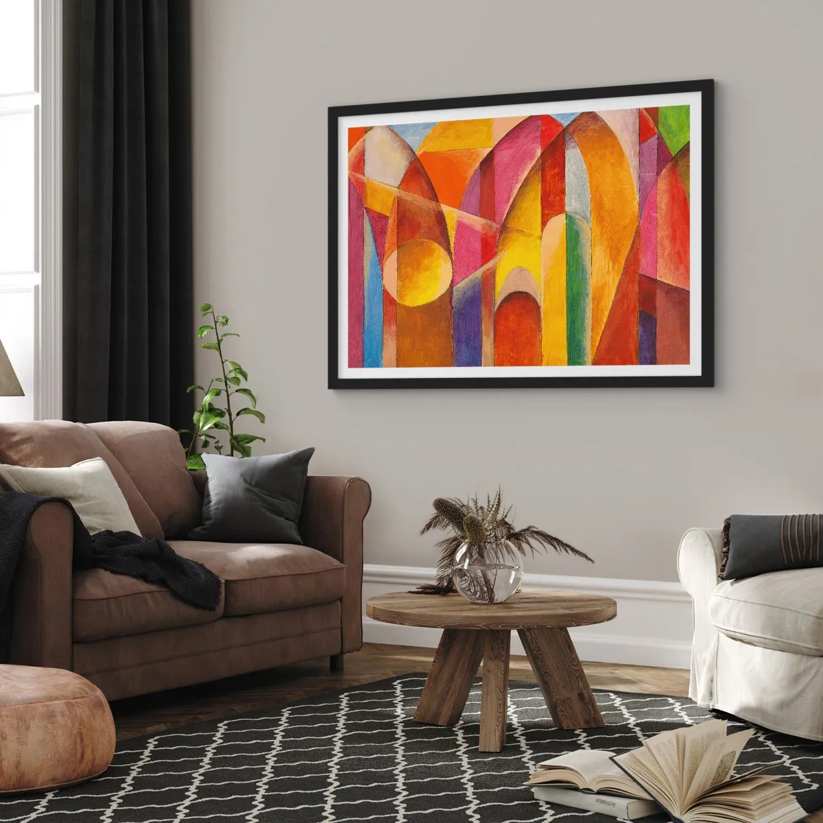 Plakat w czarnej ramie - Katedra słońca - 50x40 cm