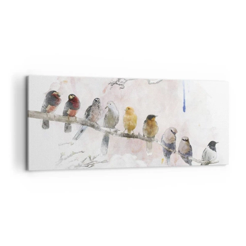 Obraz na płótnie - Skrzydlate spotkanie - 100x40 cm