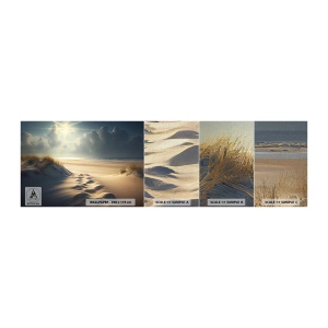 Fototapeta Próbka Premium Canvas - Kojący pejzaż - Wydmy, Plaża, Ocean - 100x30 cm