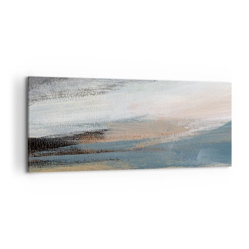 Obraz na płótnie - Abstrakcja: pejzaż północny - 100x40 cm