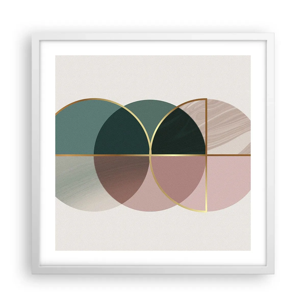 Plakat w białej ramie - Koło za kołem… - 50x50 cm