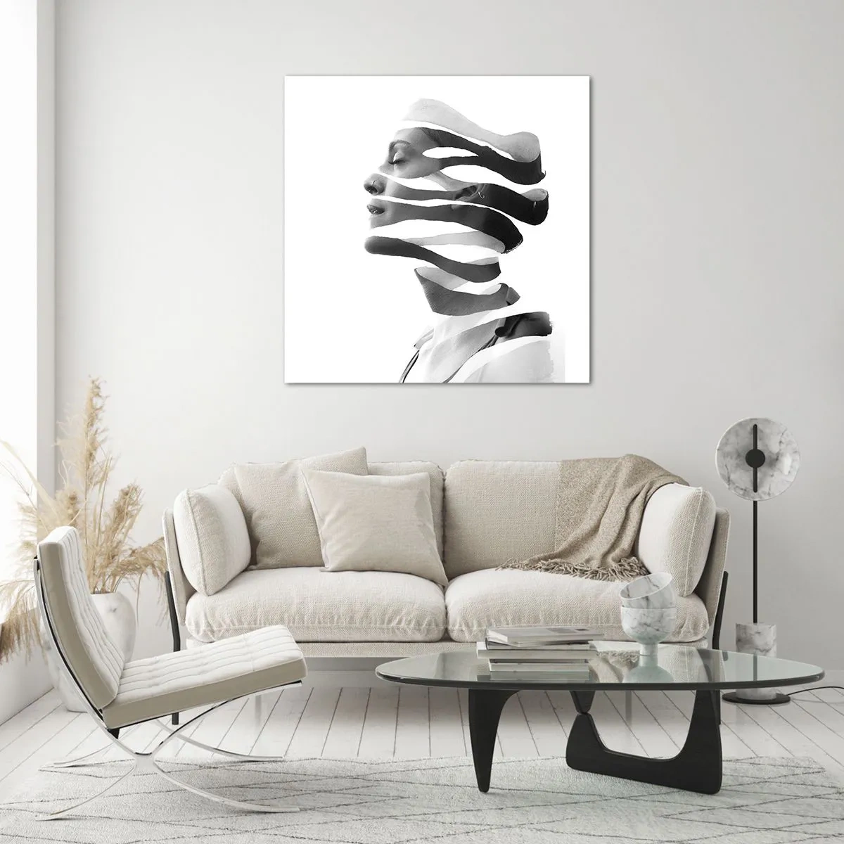 Obraz na szkle - Portret surrealistyczny - 60x60 cm