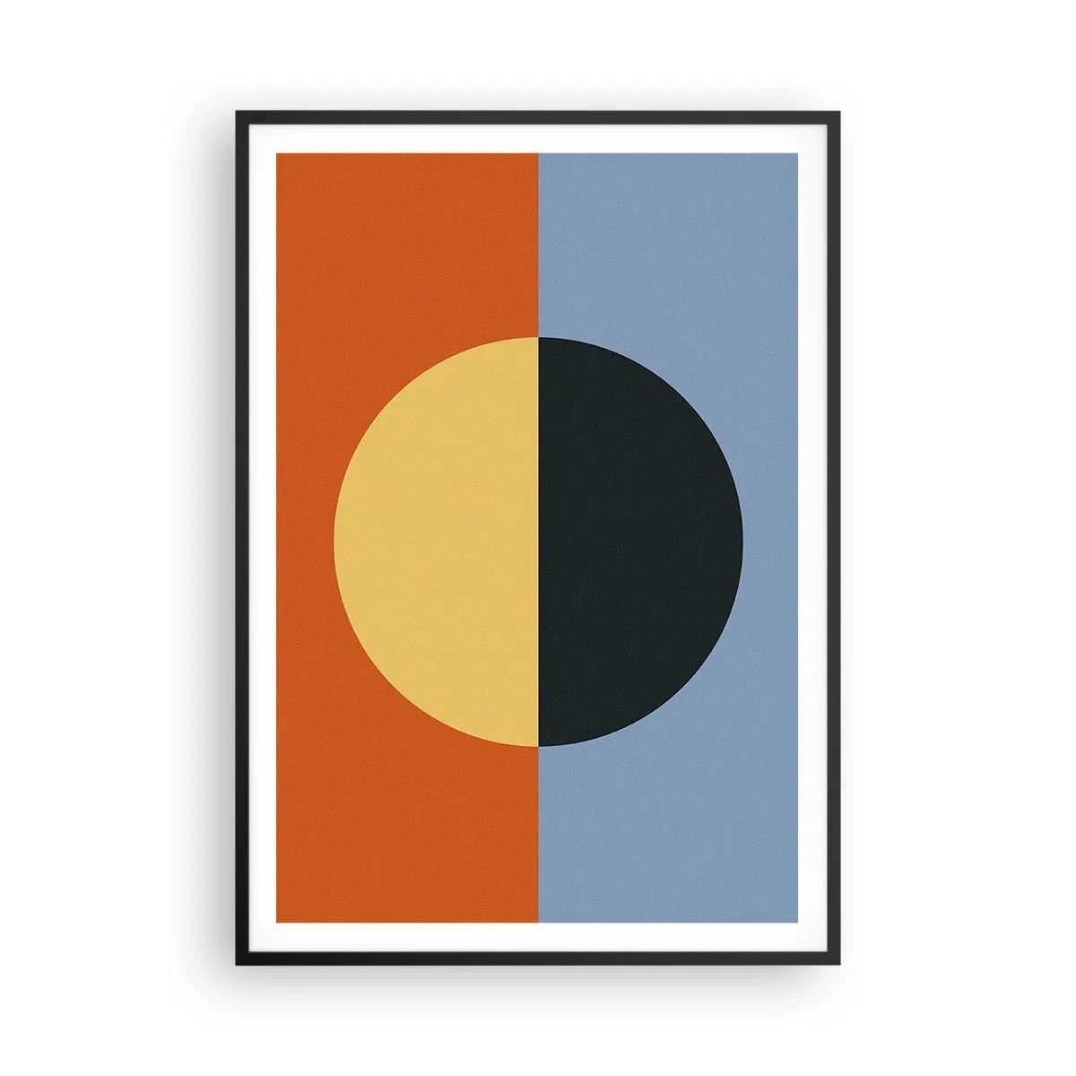 Plakat w czarnej ramie - Kompozycja ciepła i chłodu - 70x100 cm