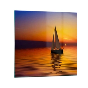 Obraz na szkle - Jak tu cicho o zmierzchu… - 40x40 cm