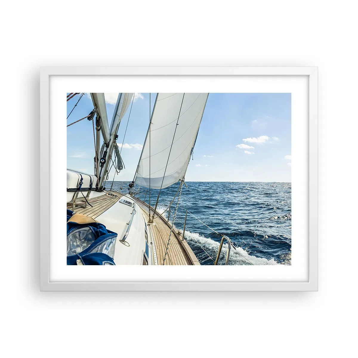 Plakat w białej ramie - Ahoj, przygodo - 50x40 cm