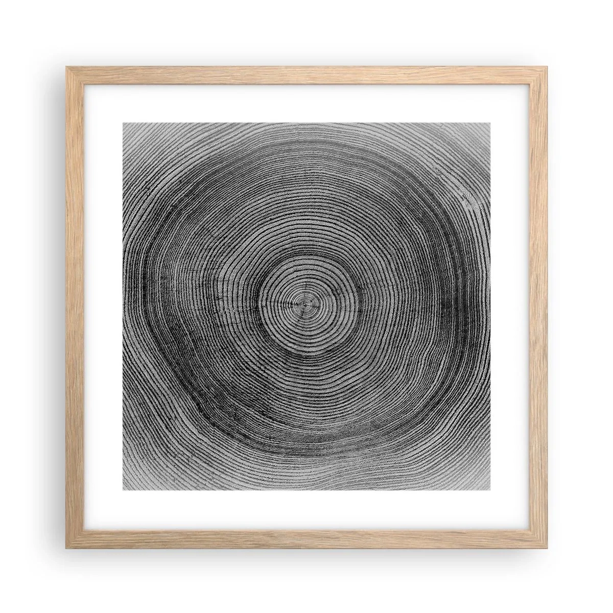 Plakat w ramie jasny dąb - Znak czasu - 40x40 cm