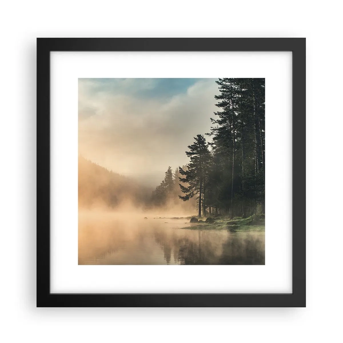 Plakat w czarnej ramie - Narodziny dnia - 30x30 cm