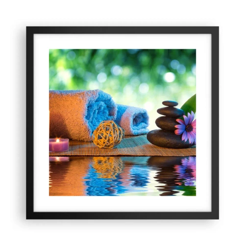 Plakat w czarnej ramie - Czas dla ciała - 40x40 cm