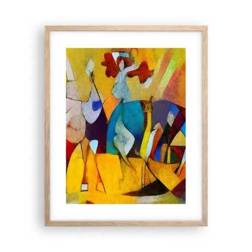 Plakat w ramie jasny dąb - Słońce - życie - radość - 40x50 cm