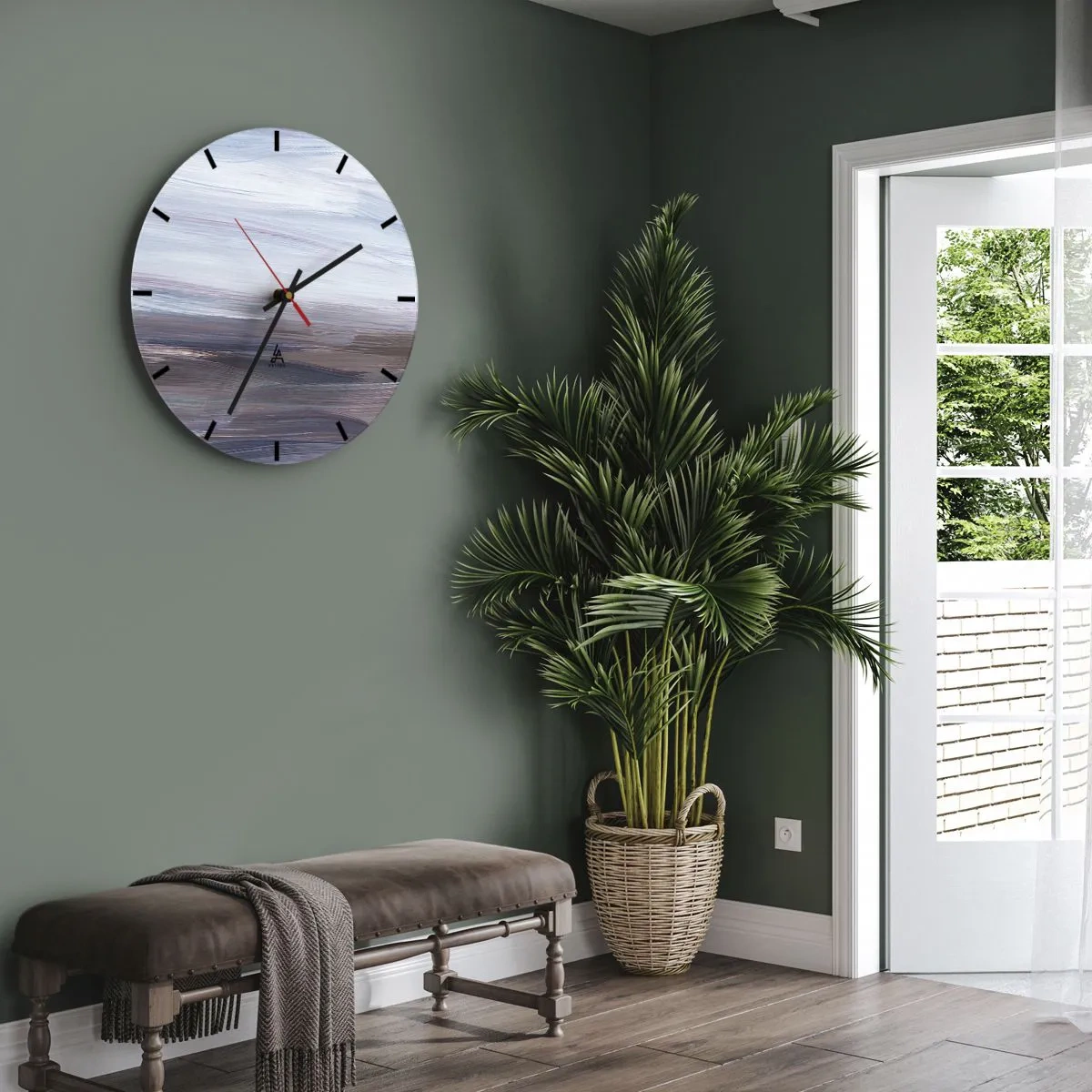 Zegar ścienny - Żywioły: woda - 40x40 cm