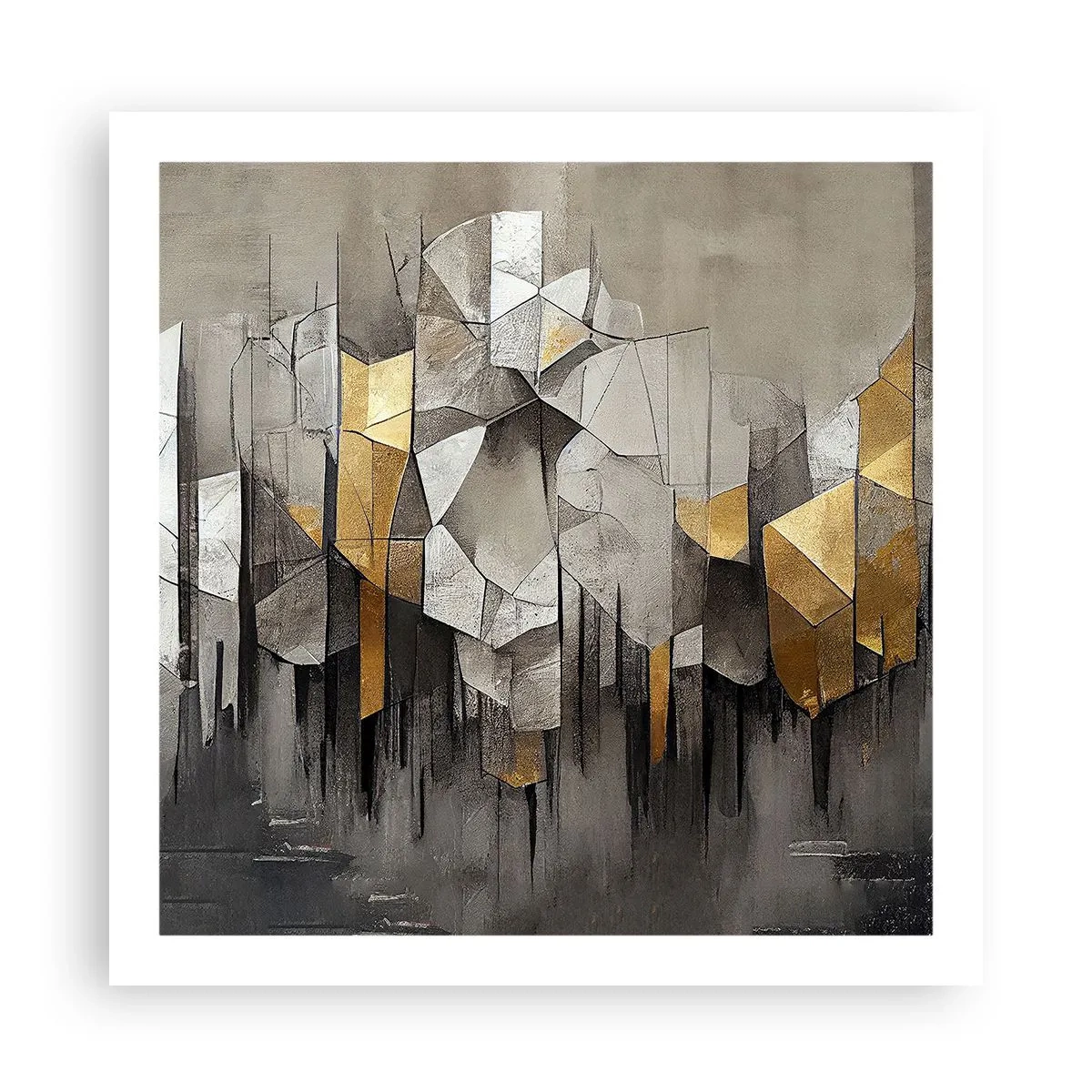 Plakat - Kompozycja z lodu i światła - 60x60 cm