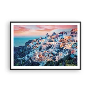 Plakat w czarnej ramie - Twoje wielkie greckie wakacje - 91x61 cm