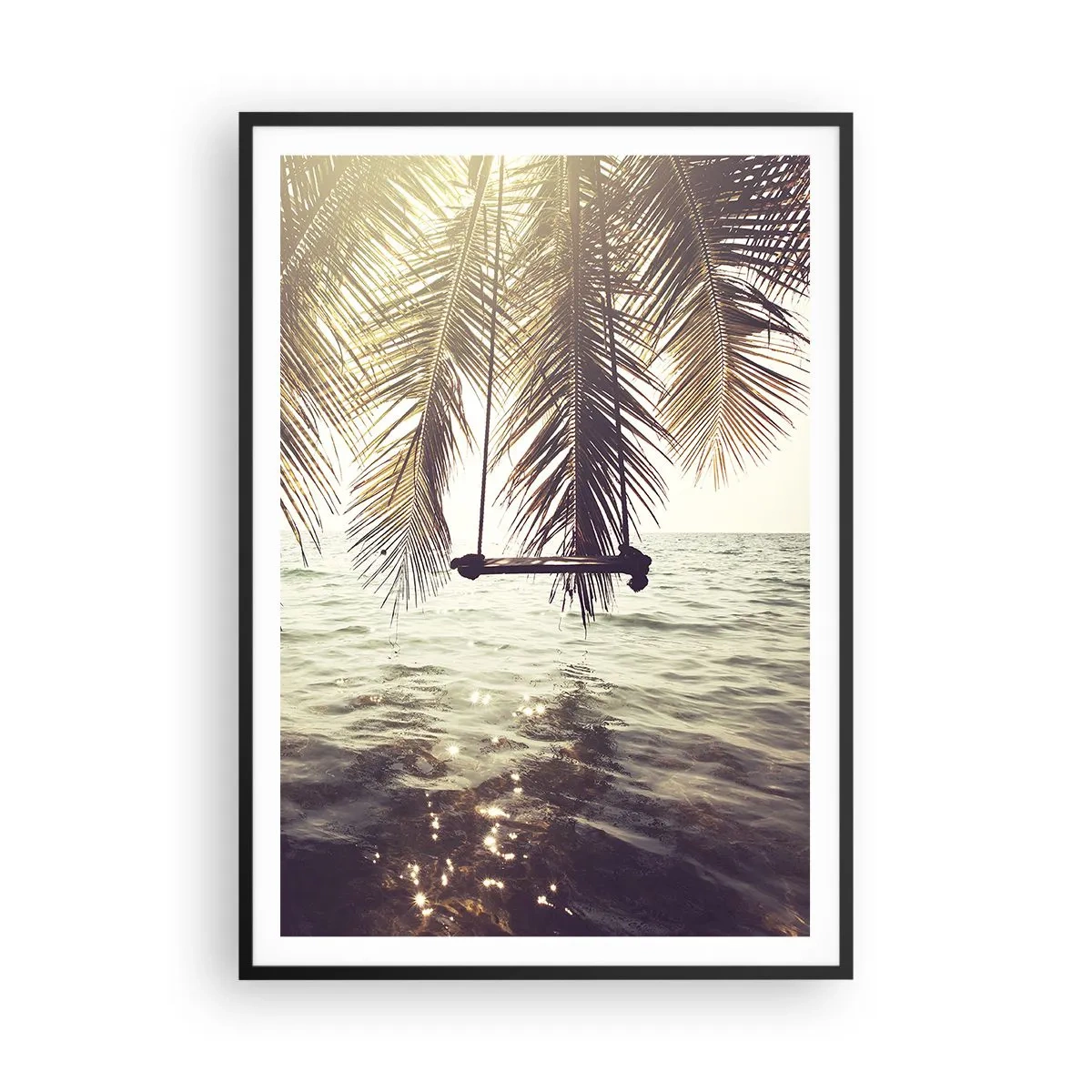 Plakat w czarnej ramie - Można bujać w obłokach do woli - 70x100 cm