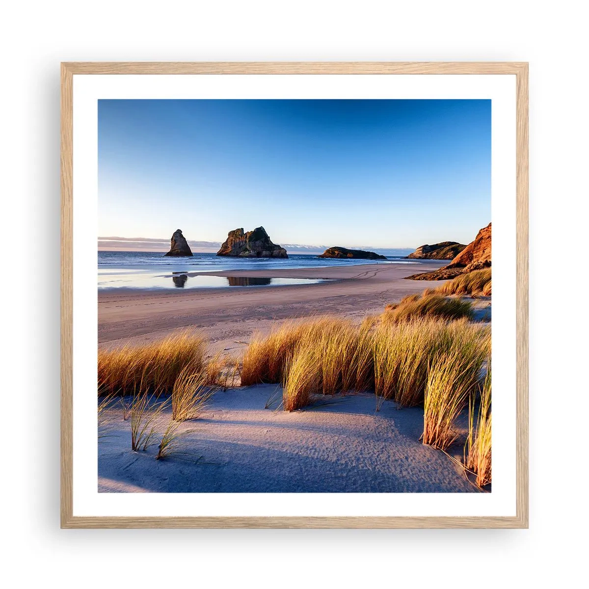 Plakat w ramie jasny dąb - Dla poszukiwaczy spokoju - 60x60 cm