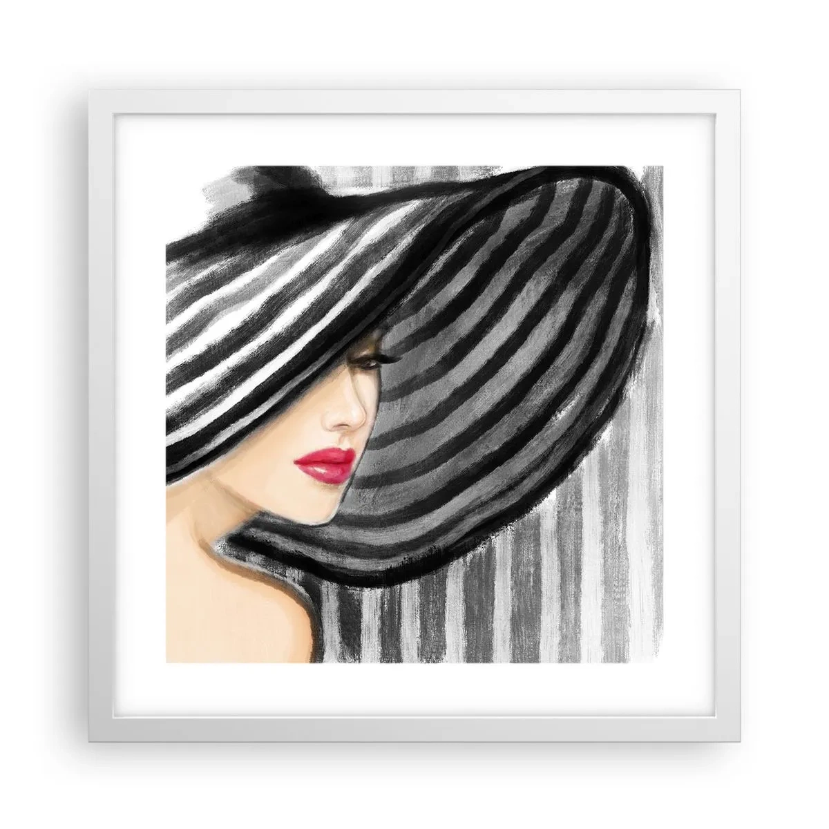 Plakat w białej ramie - Gdzie ciebie szukać? - 40x40 cm