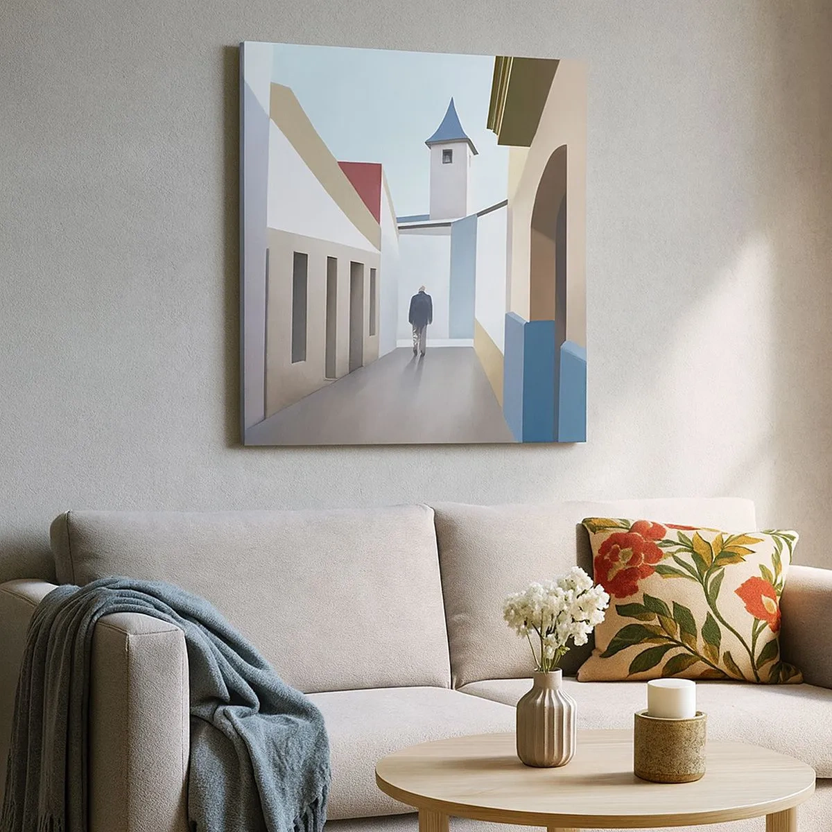 Obraz na płótnie - Słoneczny spacer - 30x30 cm