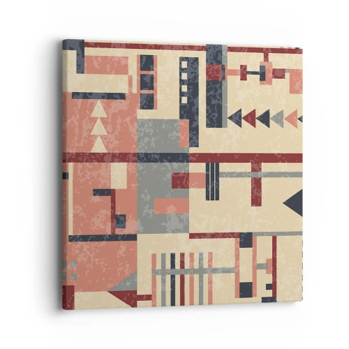 Obraz na płótnie - Kombinacja pionów i poziomów - 40x40 cm