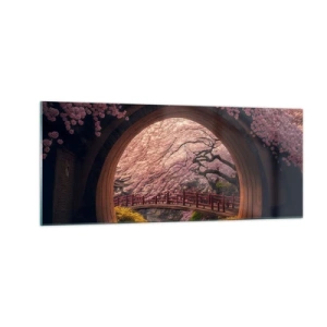 Obraz na szkle - Japońska wiosna - 100x40 cm