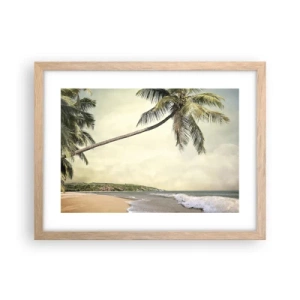 Plakat w ramie jasny dąb - Tropikalne marzenie - 40x30 cm