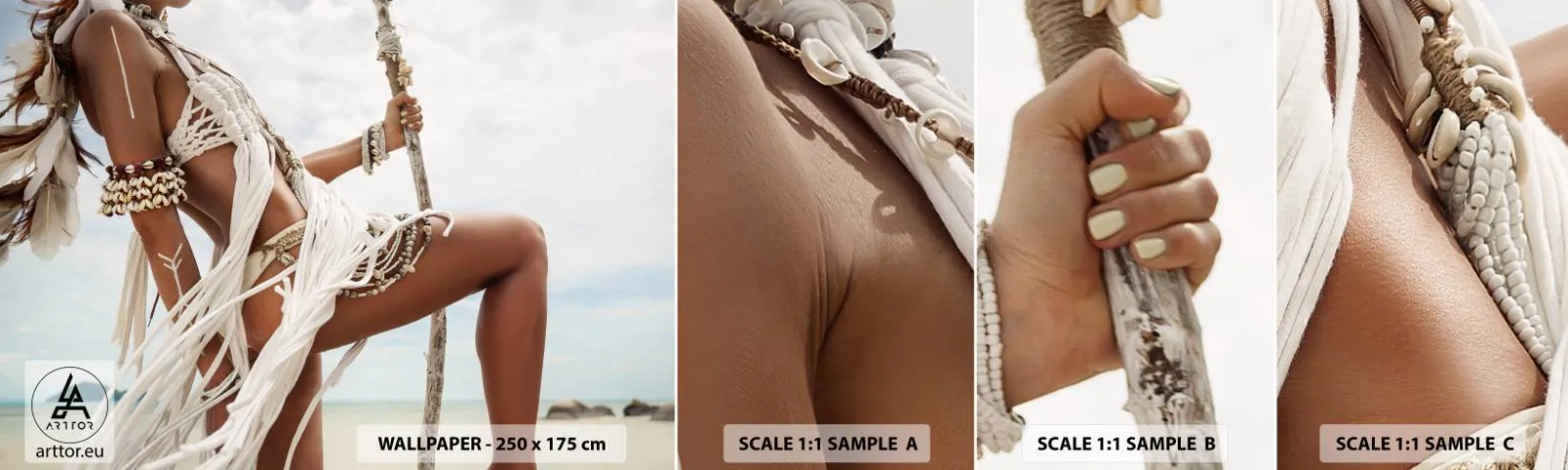 Fototapeta Próbka Standard Eco - Kapłanka słońca - Kobieta, Boho, Vintage - 100x30 cm