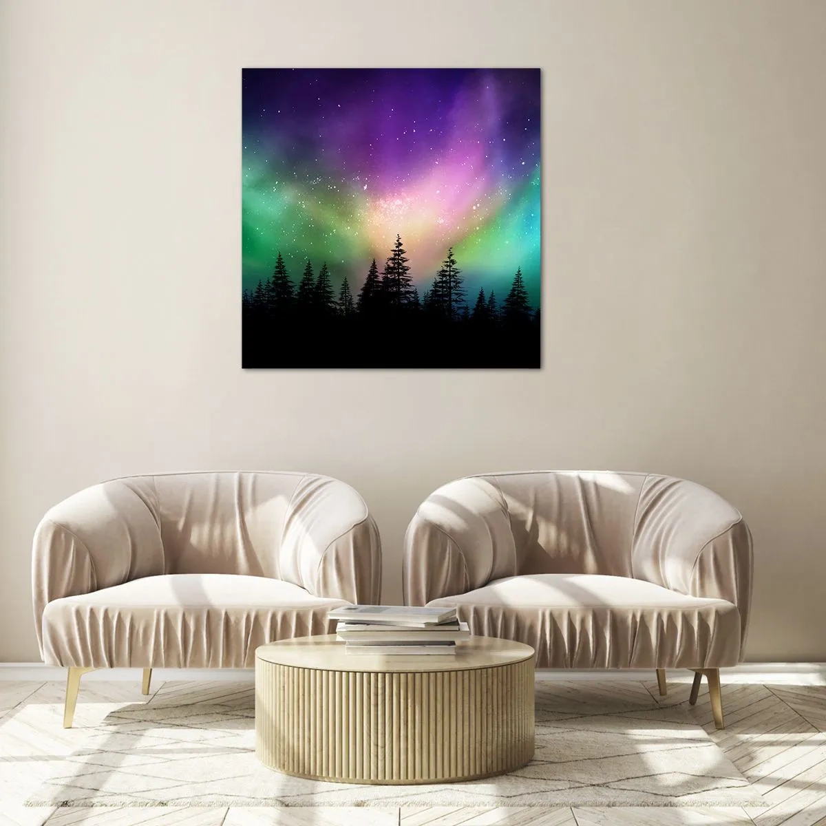 Obraz na szkle - Biała magia - 30x30 cm