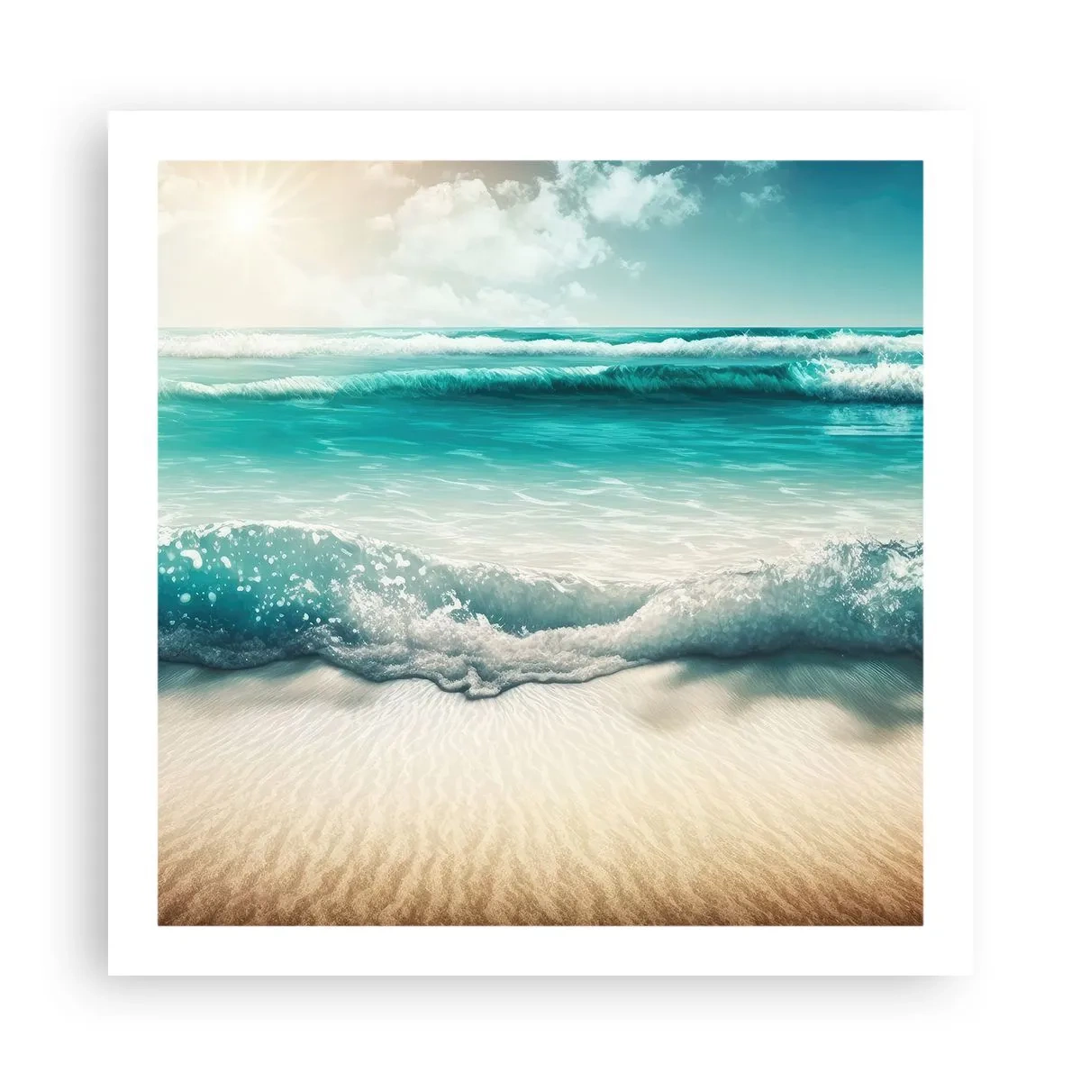 Plakat - Spokój oceanu - 60x60 cm