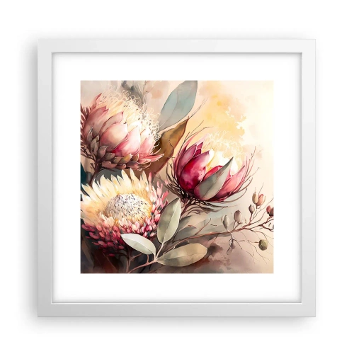 Plakat w białej ramie - Z profilu i en face - 30x30 cm