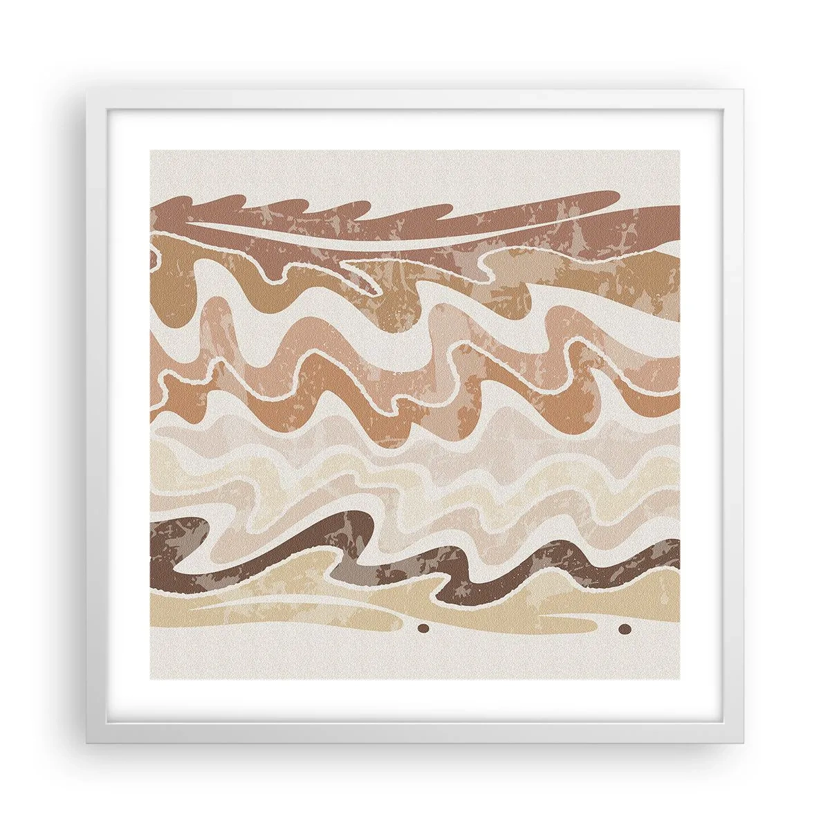 Plakat w białej ramie - Dobra energia – dobre emocje - 50x50 cm