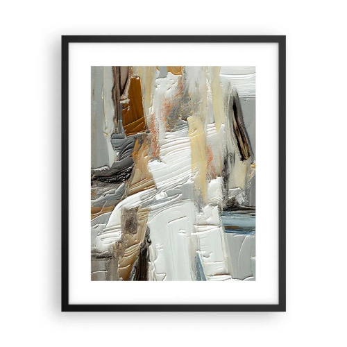 Plakat w czarnej ramie - Barwne nawarstwienia - 40x50 cm