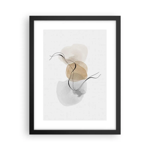 Plakat w czarnej ramie - Powietrzne paciorki - 30x40 cm