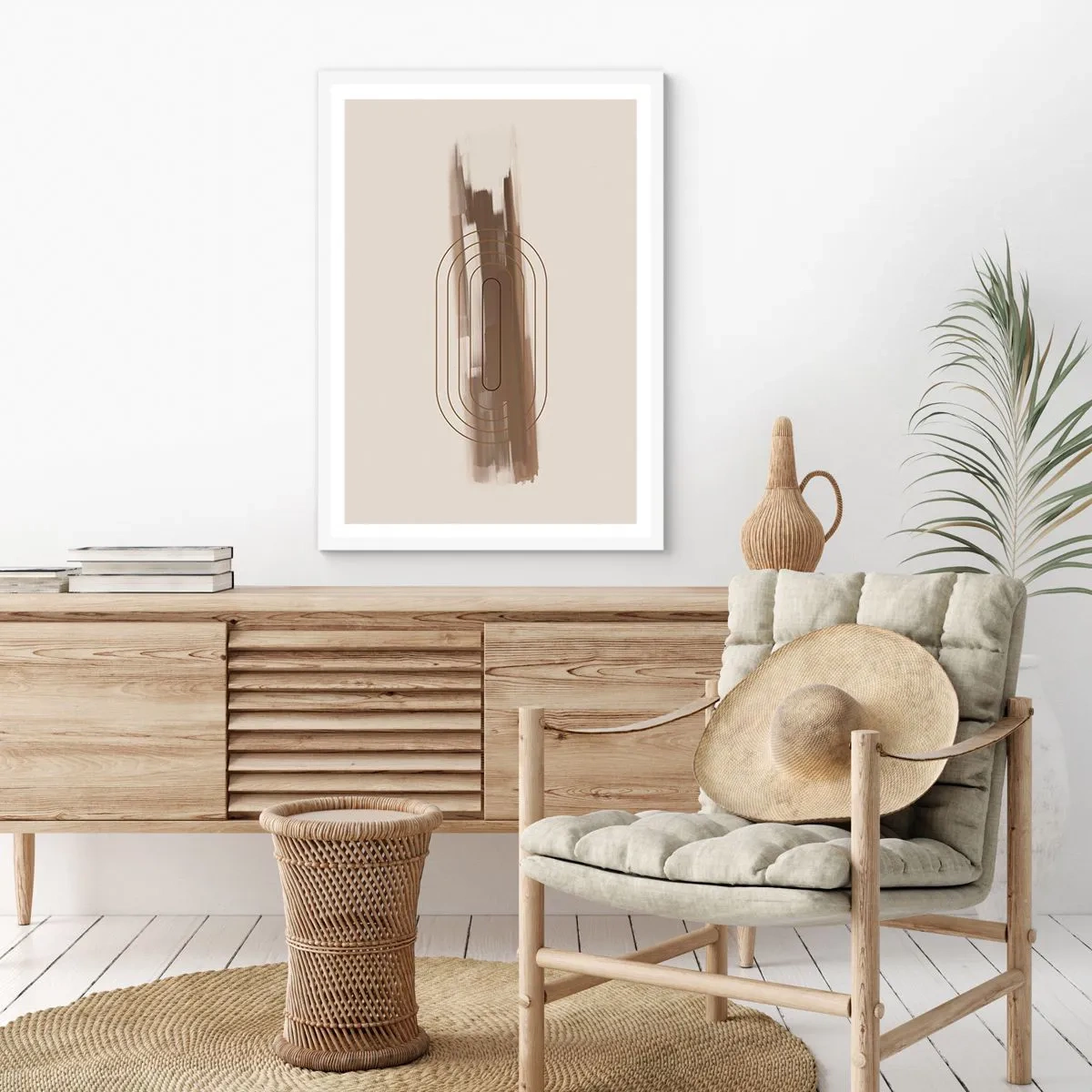 Plakat w białej ramie - Powiew szarości - 40x50 cm