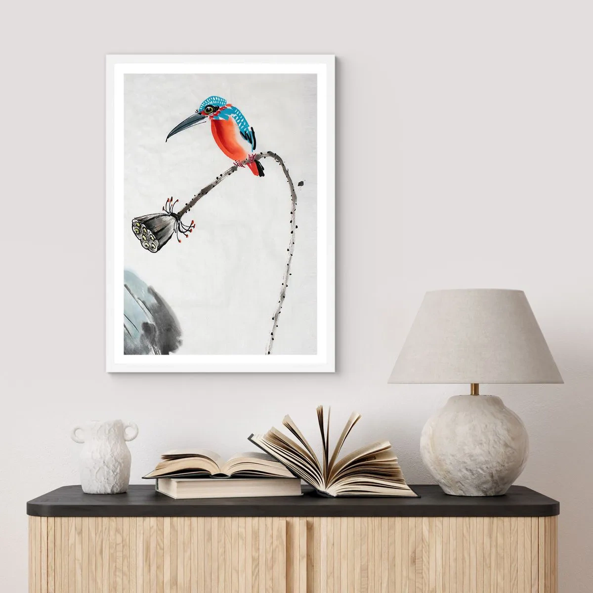 Plakat w białej ramie - Życie łąki - 30x40 cm