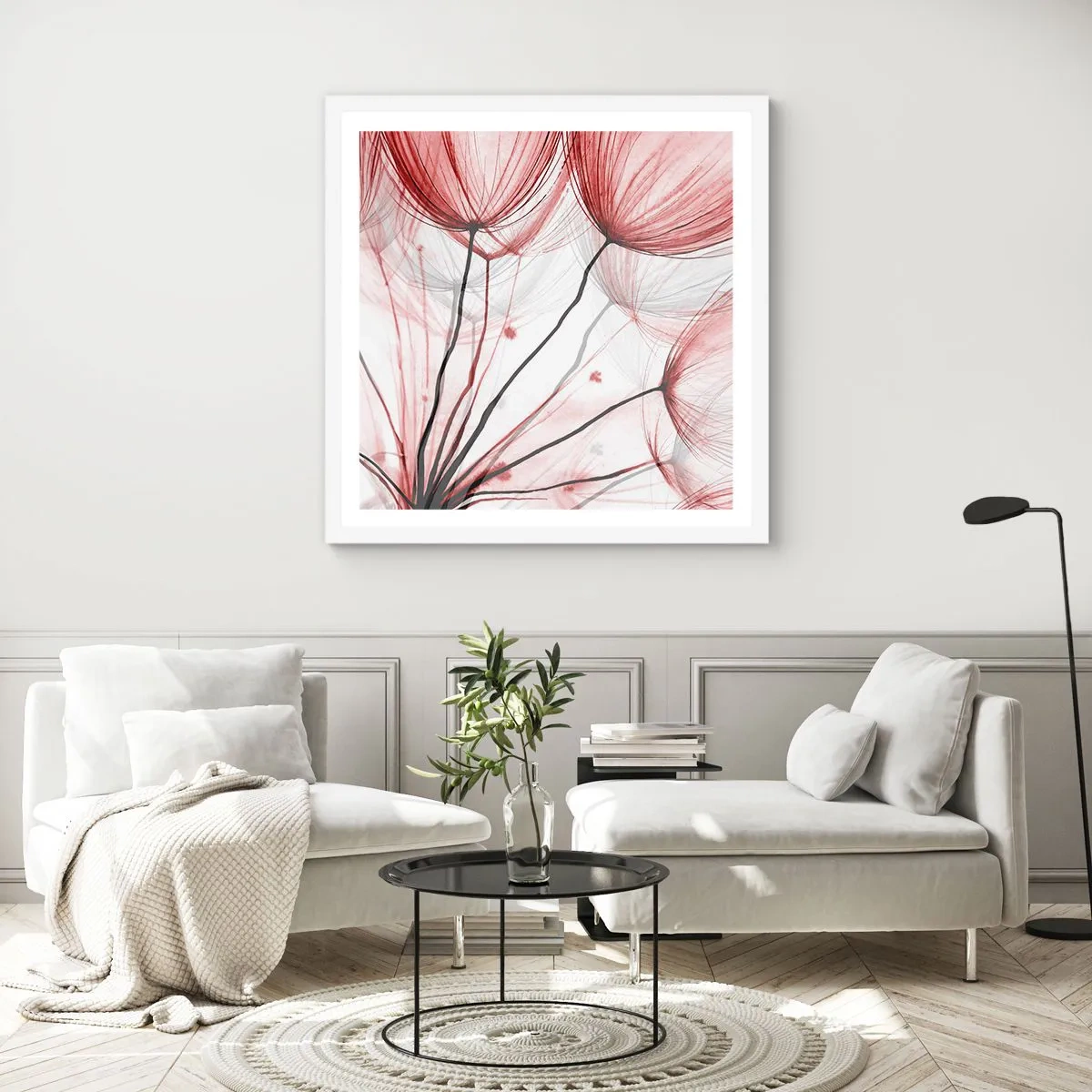 Plakat w białej ramie - Przed odlotem - 60x60 cm