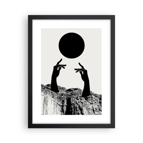 Plakat w czarnej ramie - Kompozycja surrealistyczna: słońce i reszta - 30x40 cm