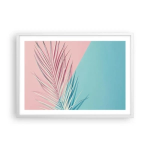 Plakat w białej ramie - Tropikalna impresja - 70x50 cm