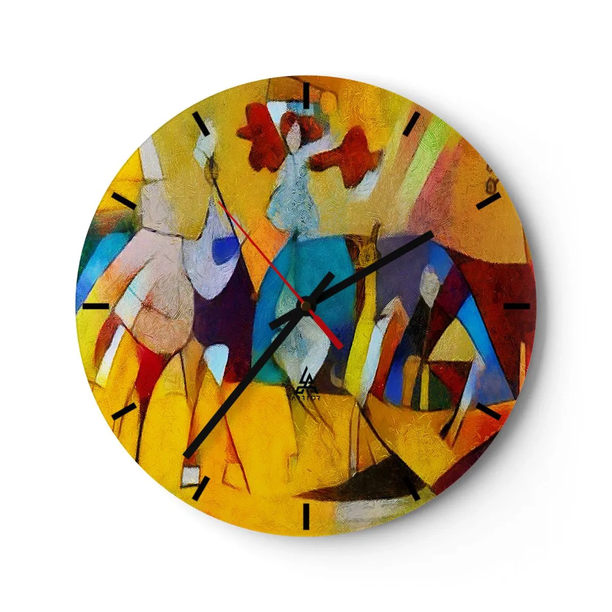 Zegar ścienny - Słońce - życie - radość - 40x40 cm