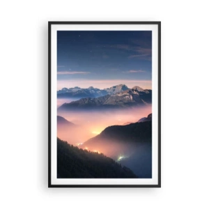 Plakat w czarnej ramie - Światło w dolinach - 61x91 cm
