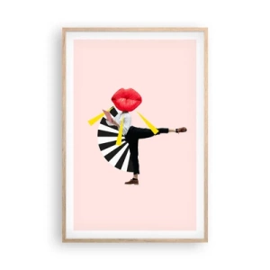 Plakat w ramie jasny dąb - Surrealistyczny pop-art - 61x91 cm