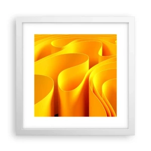 Plakat w białej ramie - Jak fale słońca - 30x30 cm