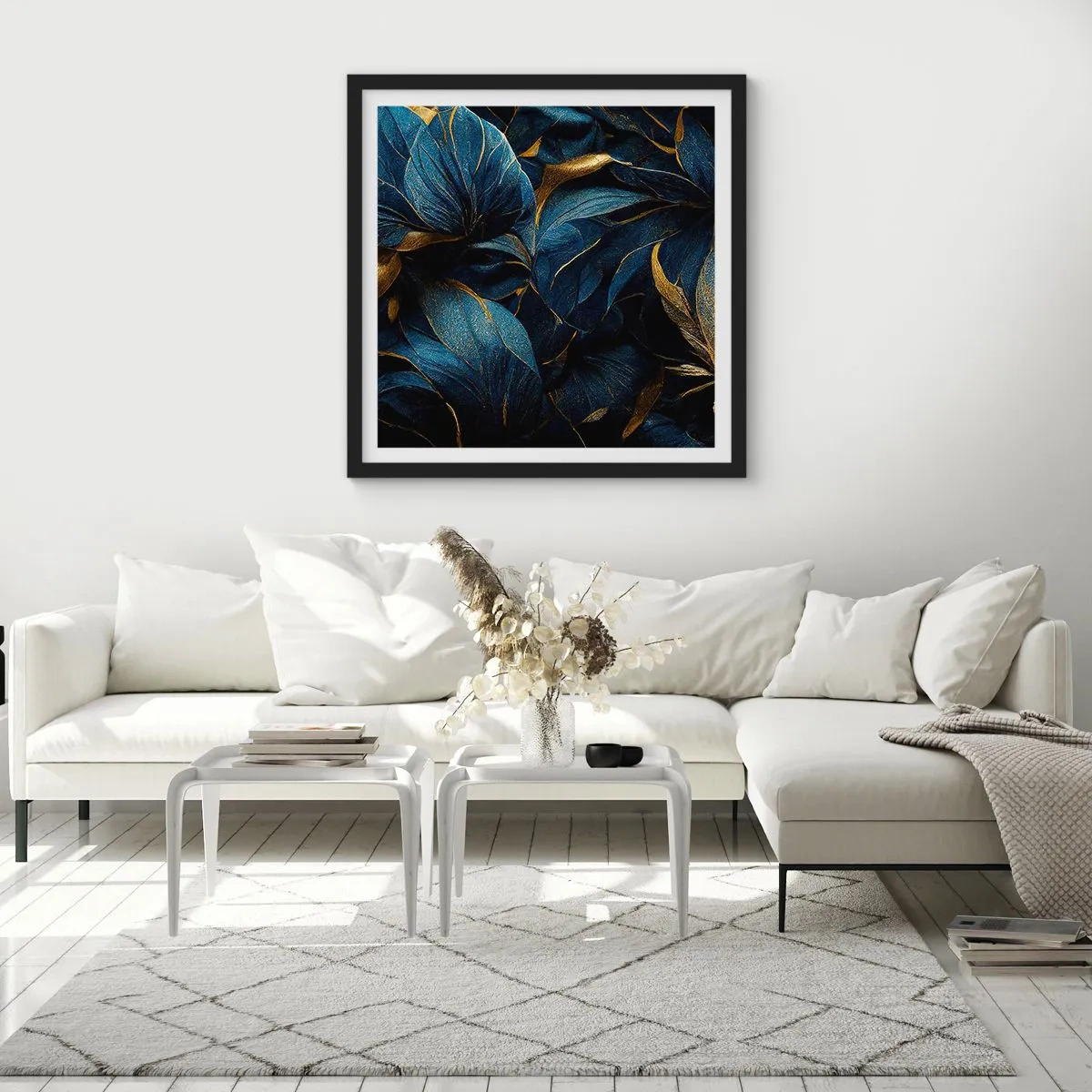 Plakat w czarnej ramie - Złotem podszyte - 40x40 cm